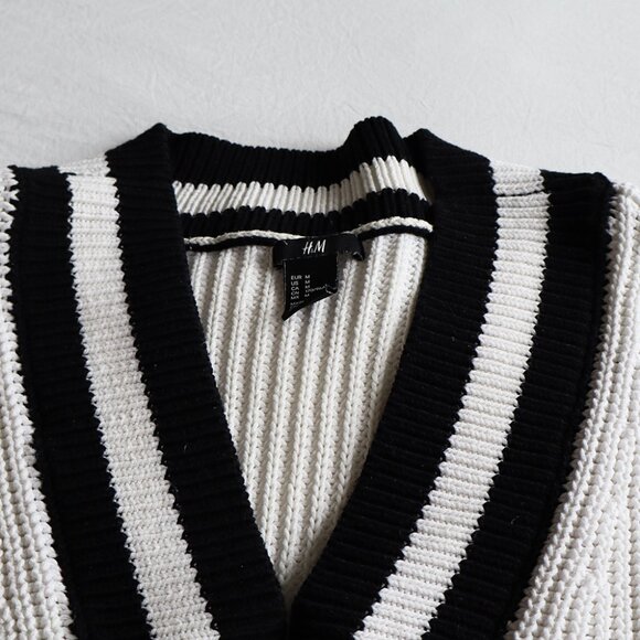 H&M Striped Knit Varsity Style Sweater - Picture 2 of 10